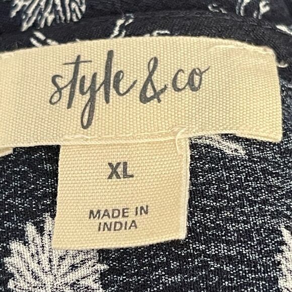 Style & Co. Navy Blue Sleeveless Slip Dress with side split - Picture 9 of 9